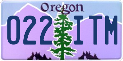 OR license plate 022ITM