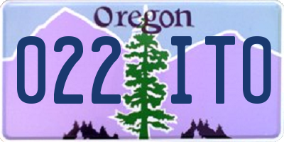 OR license plate 022ITO