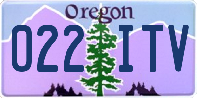 OR license plate 022ITV