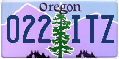OR license plate 022ITZ