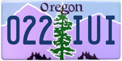 OR license plate 022IUI