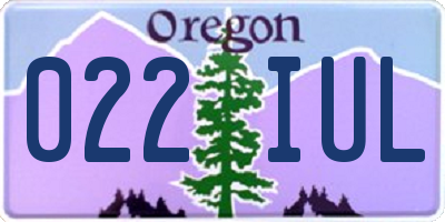 OR license plate 022IUL