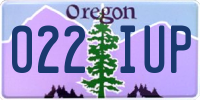 OR license plate 022IUP