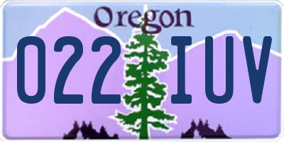 OR license plate 022IUV