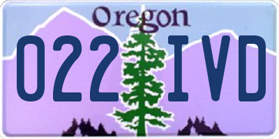 OR license plate 022IVD