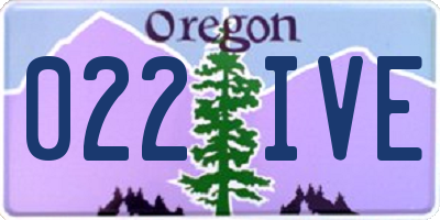 OR license plate 022IVE