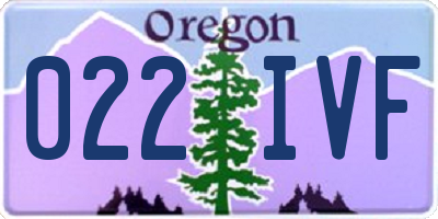 OR license plate 022IVF