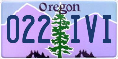 OR license plate 022IVI