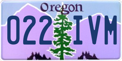 OR license plate 022IVM