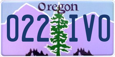OR license plate 022IVO