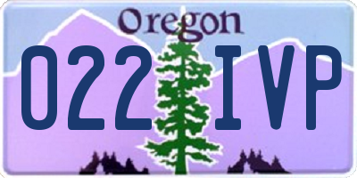 OR license plate 022IVP