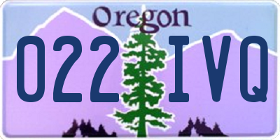 OR license plate 022IVQ
