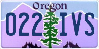 OR license plate 022IVS