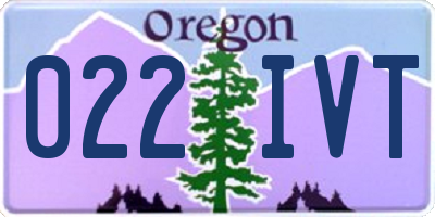 OR license plate 022IVT