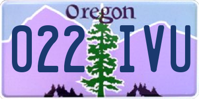 OR license plate 022IVU