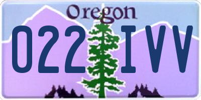 OR license plate 022IVV