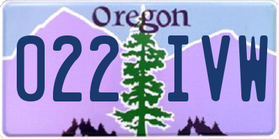 OR license plate 022IVW