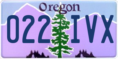 OR license plate 022IVX