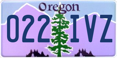 OR license plate 022IVZ