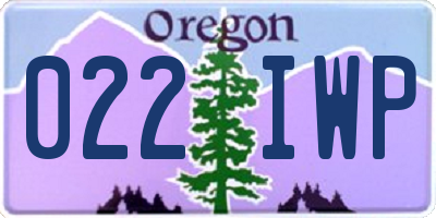 OR license plate 022IWP