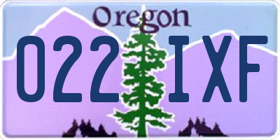 OR license plate 022IXF