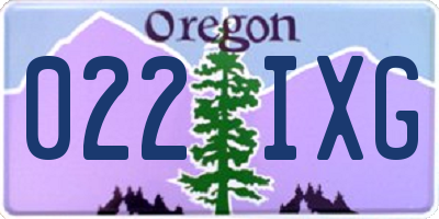 OR license plate 022IXG