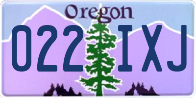 OR license plate 022IXJ