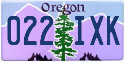 OR license plate 022IXK