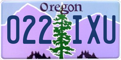 OR license plate 022IXU