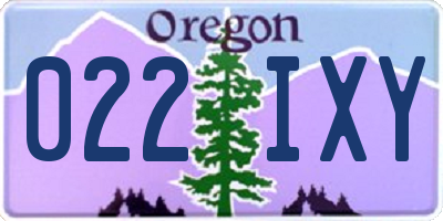 OR license plate 022IXY