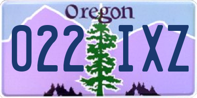 OR license plate 022IXZ
