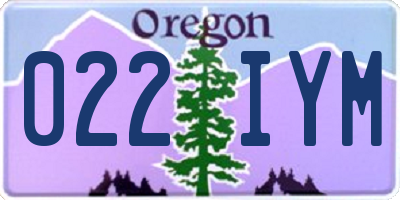 OR license plate 022IYM