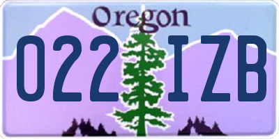 OR license plate 022IZB