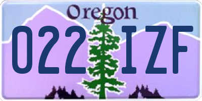 OR license plate 022IZF
