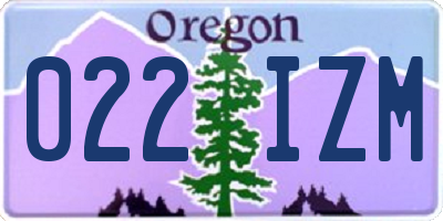 OR license plate 022IZM