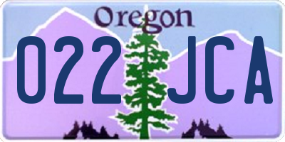 OR license plate 022JCA