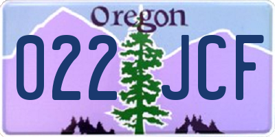 OR license plate 022JCF