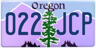 OR license plate 022JCP