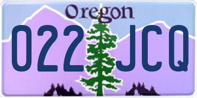 OR license plate 022JCQ