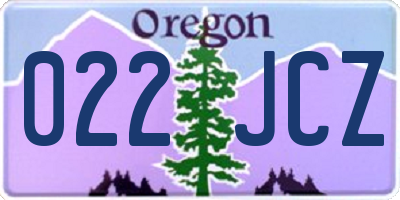 OR license plate 022JCZ