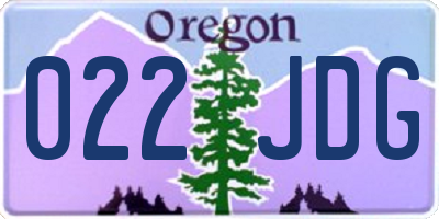 OR license plate 022JDG
