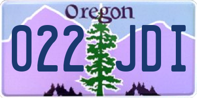 OR license plate 022JDI