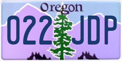 OR license plate 022JDP