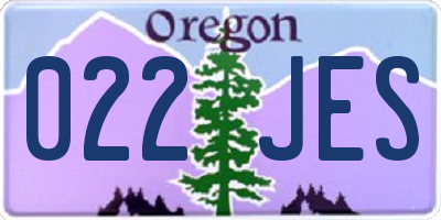 OR license plate 022JES