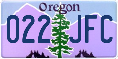 OR license plate 022JFC