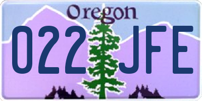 OR license plate 022JFE