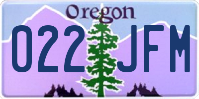 OR license plate 022JFM