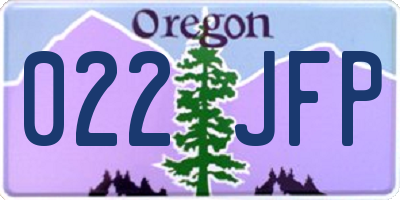 OR license plate 022JFP