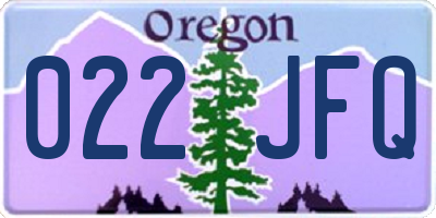 OR license plate 022JFQ