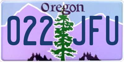 OR license plate 022JFU